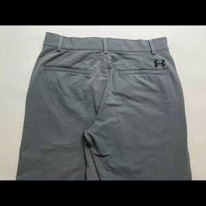 Mens Under Armour Strom Gray Chino Golf Pants Size 32 X 32 Flat Front Casual